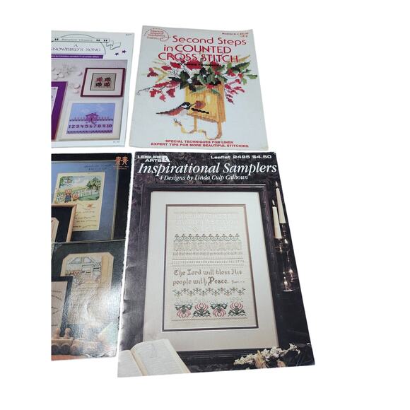 Cross Stitch Books Lot of 8 Various Arts & Crafts Patterns & Designs Needlework - Picture 5 of 6